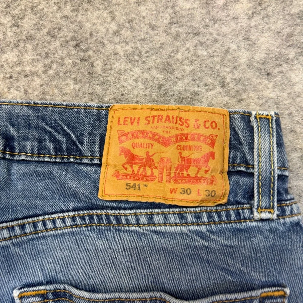 Lot of 3 Levi's 541 502 Tapered Jeans Men's 30x30 Blue Brown Work Pants Denim